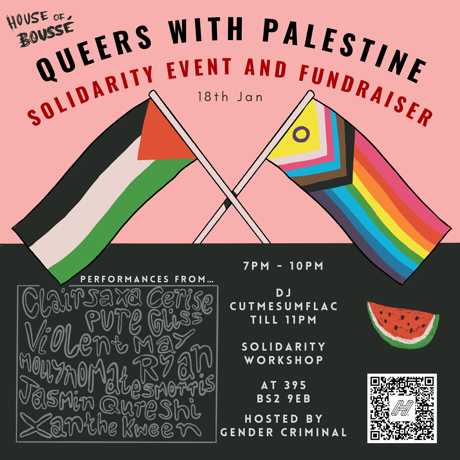 Queers For Palestine: Fundraiser & Solidarity Show at 395, Little Ann St, BS29EB