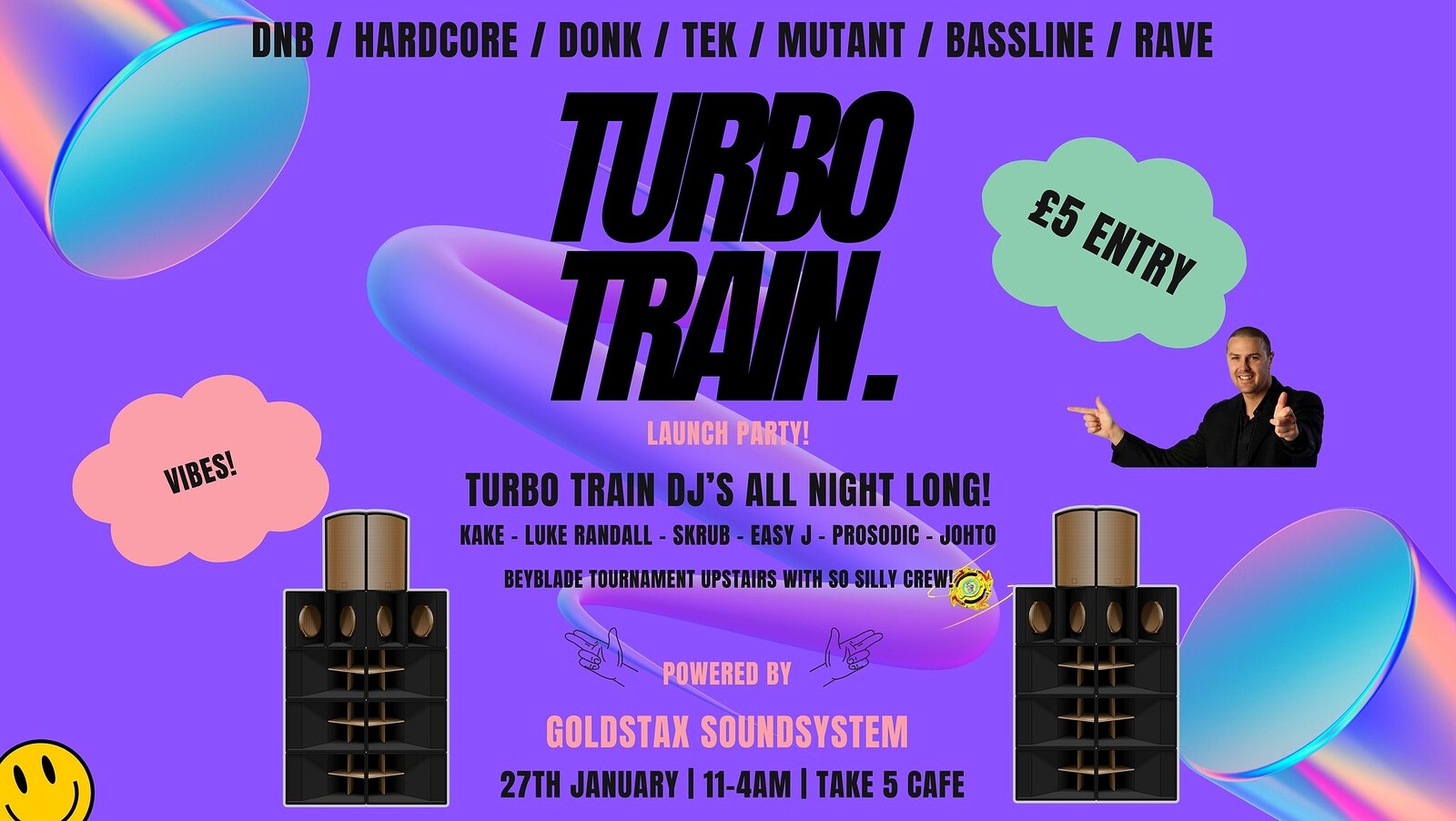 TURBO TRAIN: LAUNCH PARTY at Take Five Cafe