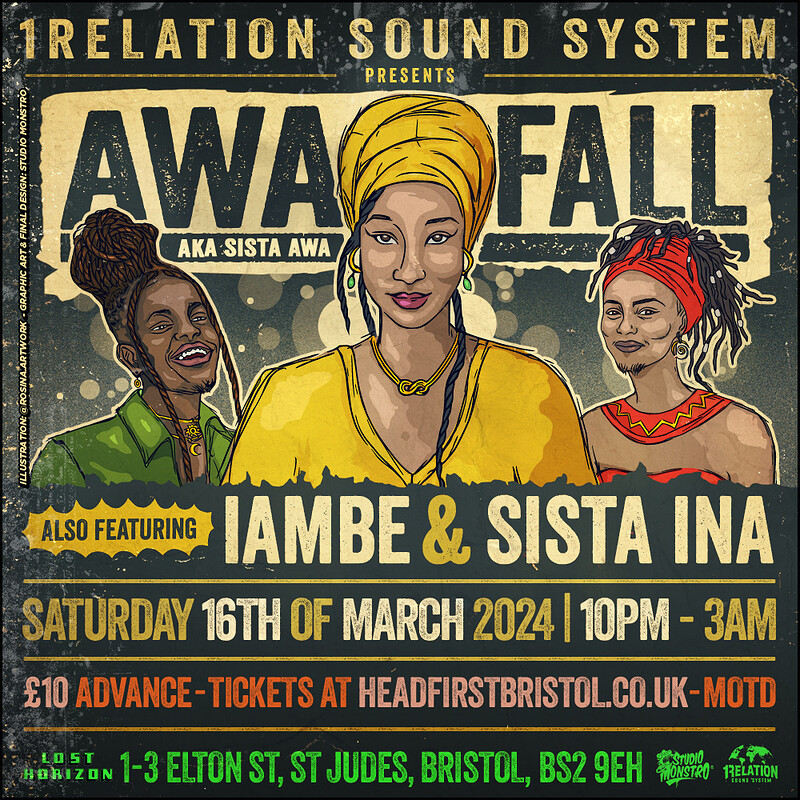 1RELATION PRESENTS -  AWA FALL, IAMBE & SISTA INA at Lost Horizon