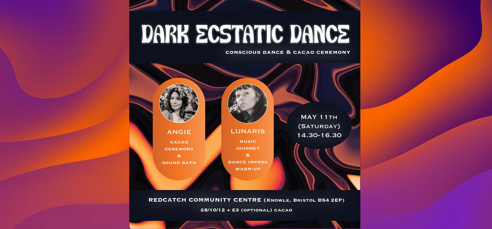 Dark Ecstatic Dance + Cacao Ceremony & Sound Bath at Redcatch Community Centre