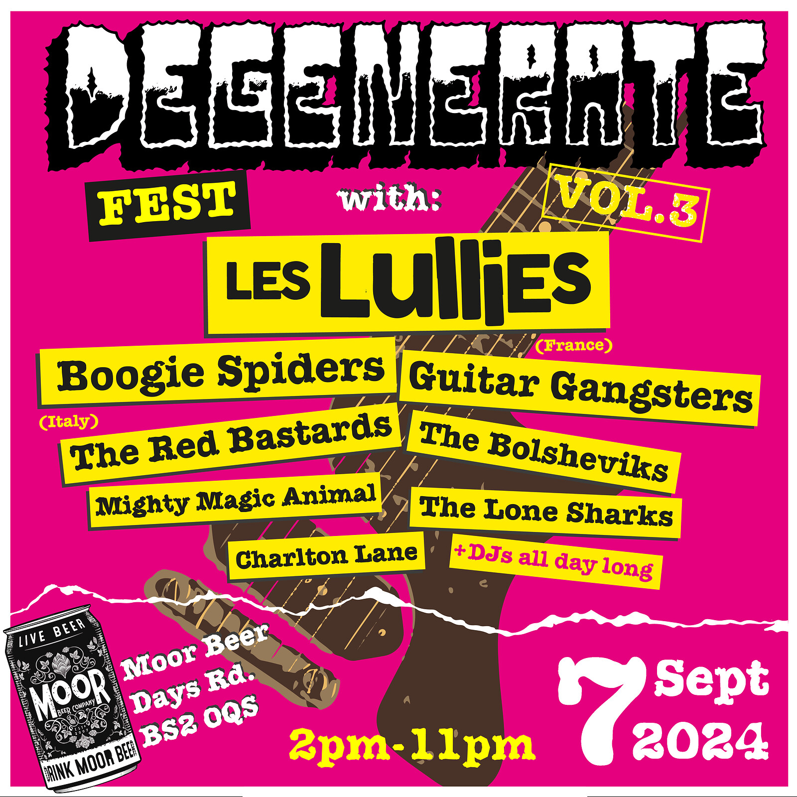 DEGENERATE FEST VOL.3 at Moor Beer Co