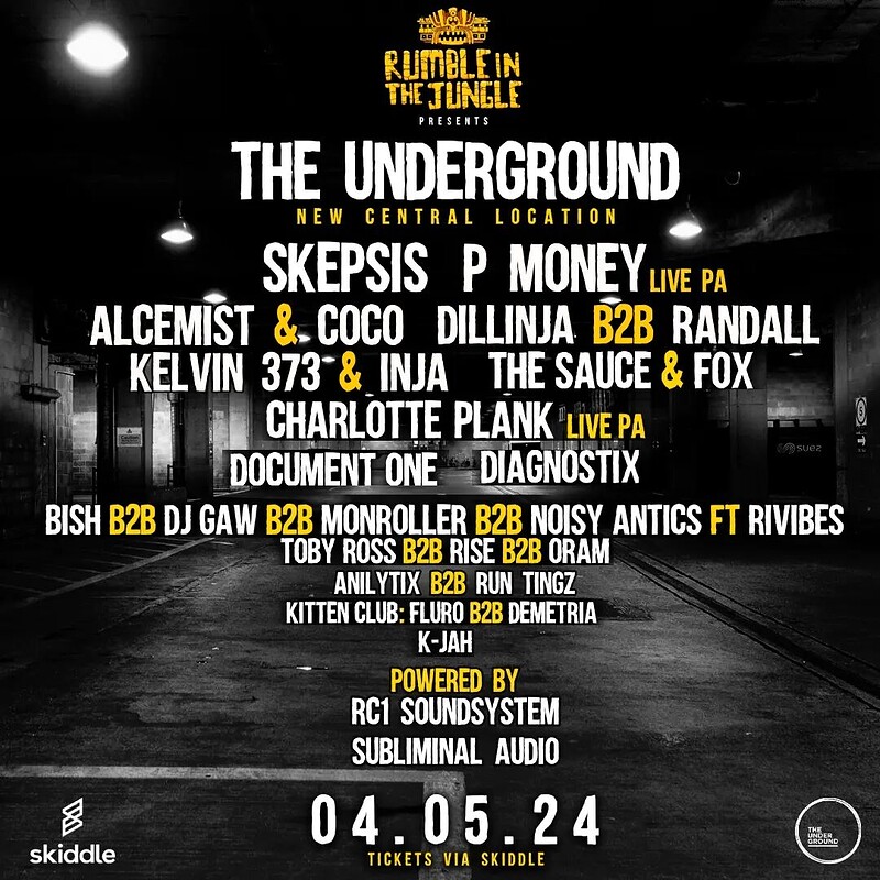 Rumble in the jungle presents tickets — 0p | The underground, Bristol