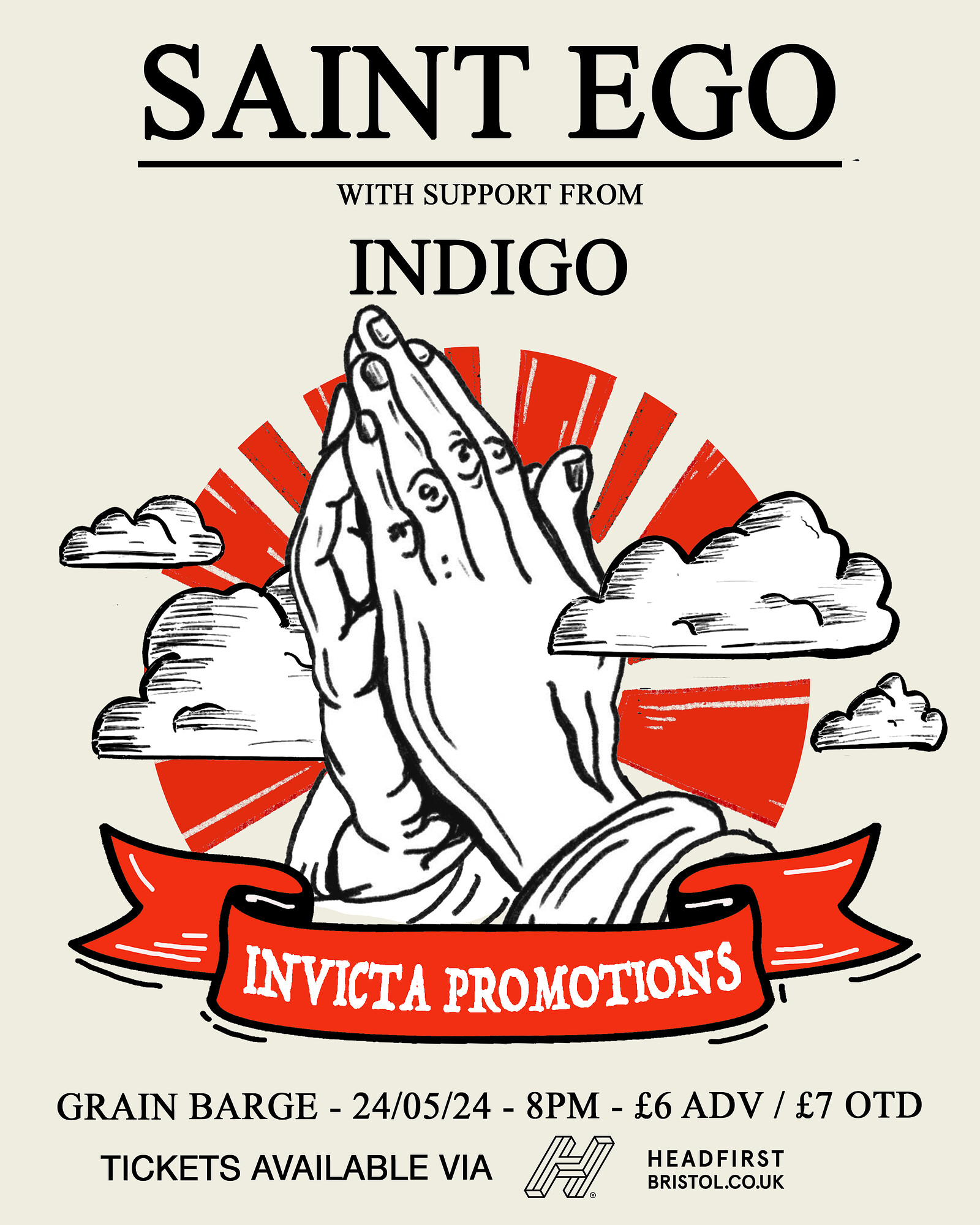 INVICTA PROMOTIONS - SAINT EGO + SUPPORT at The Grain Barge