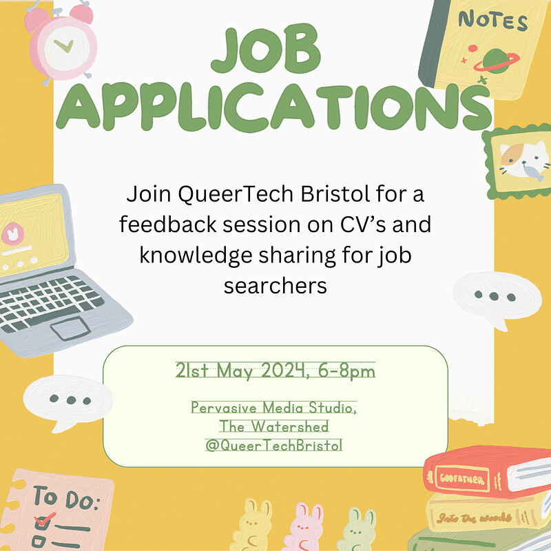 QueerTech Bristol: Job applications edition at Watershed