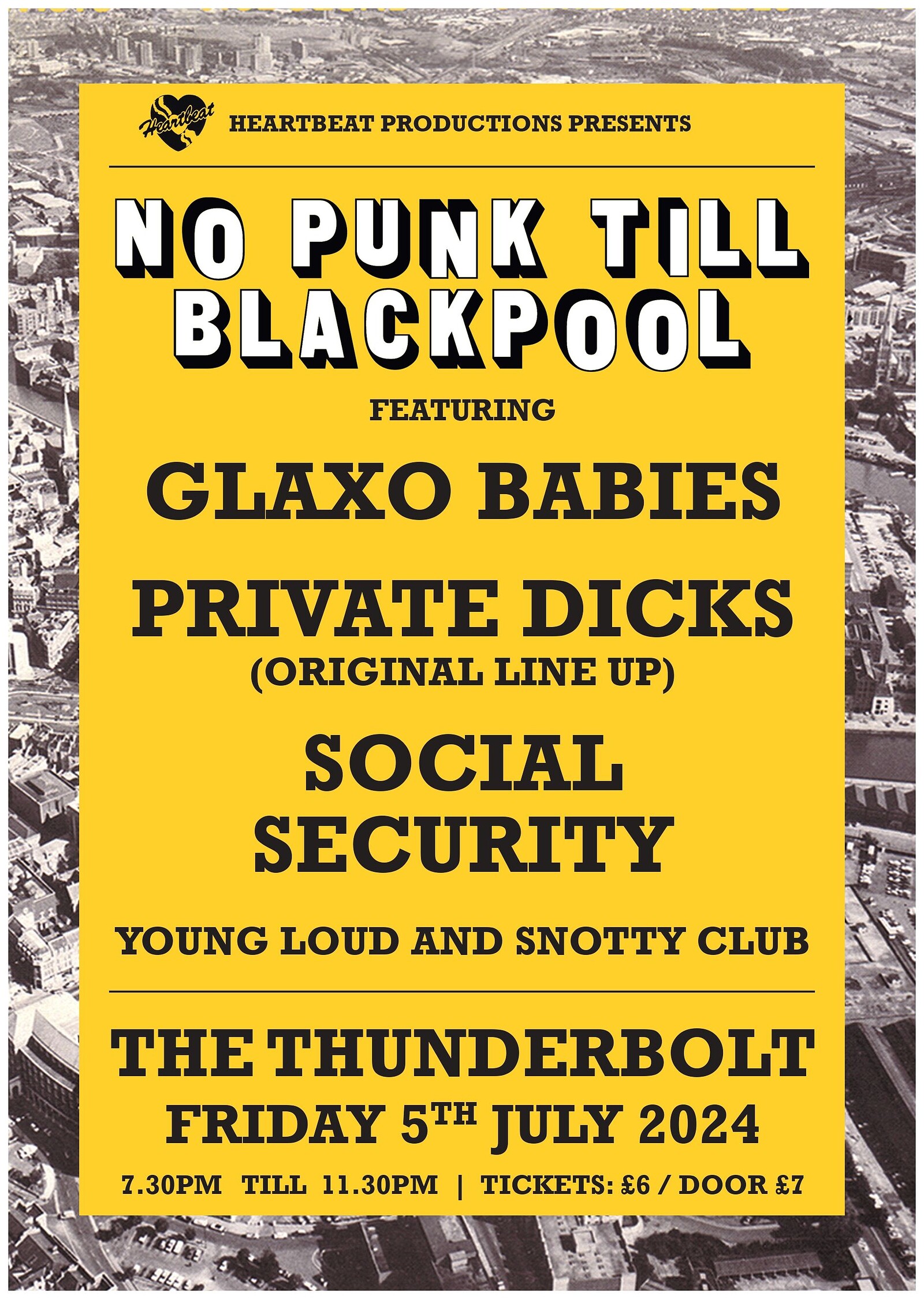 Heartbeat Records Presents Glaxo Babies + Support at The Thunderbolt