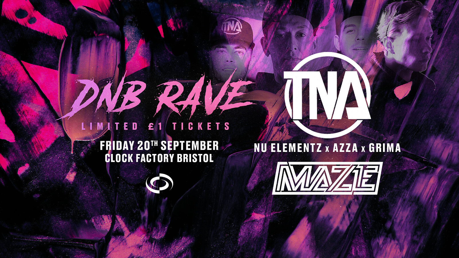 DNB Rave TNA  & Maze at Clock Factory