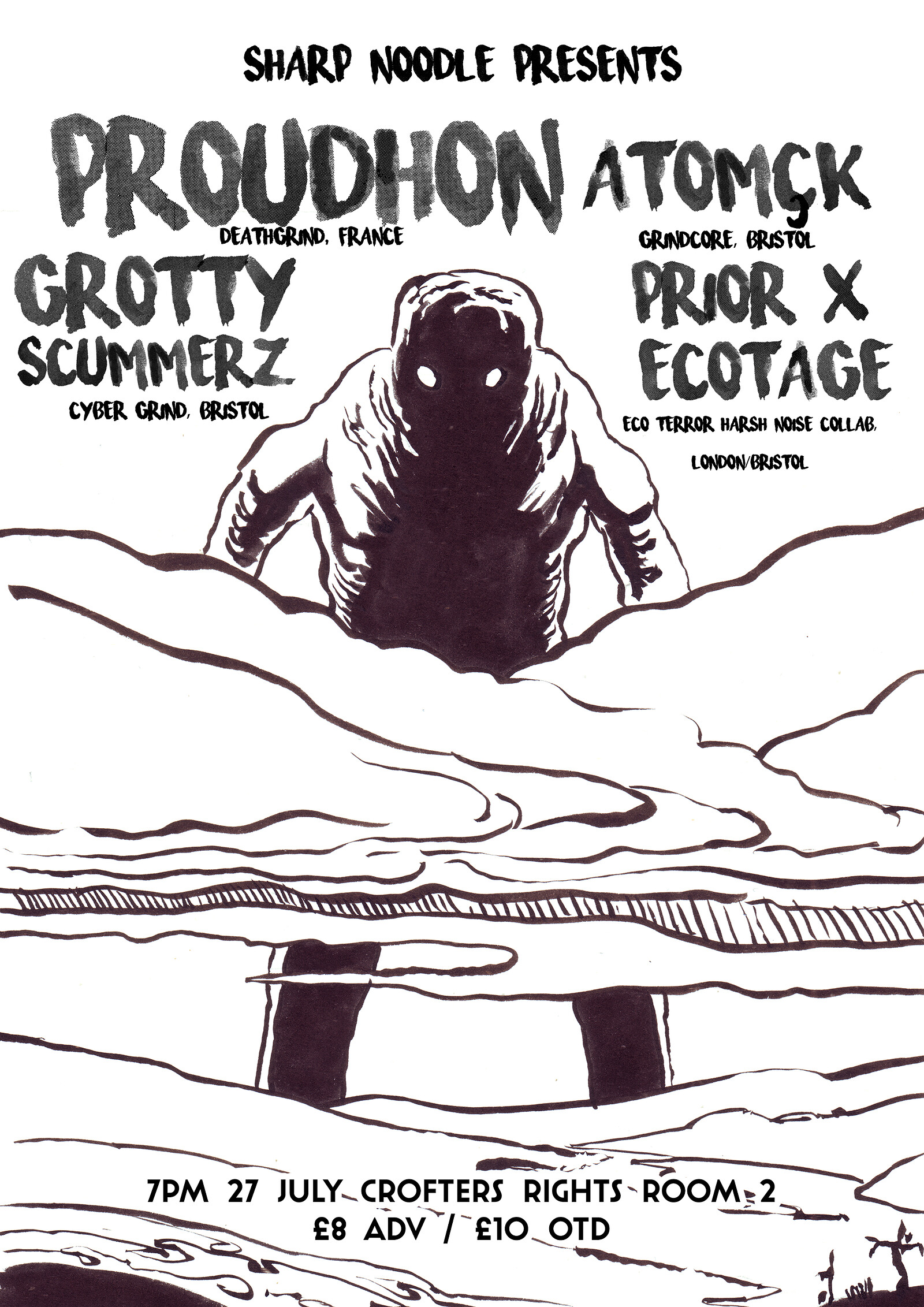 PROUDHON/ ATOMÇK/ GROTTY SCUMMERZ/ PRIOR X ECOTAGE at Moor Beer Co