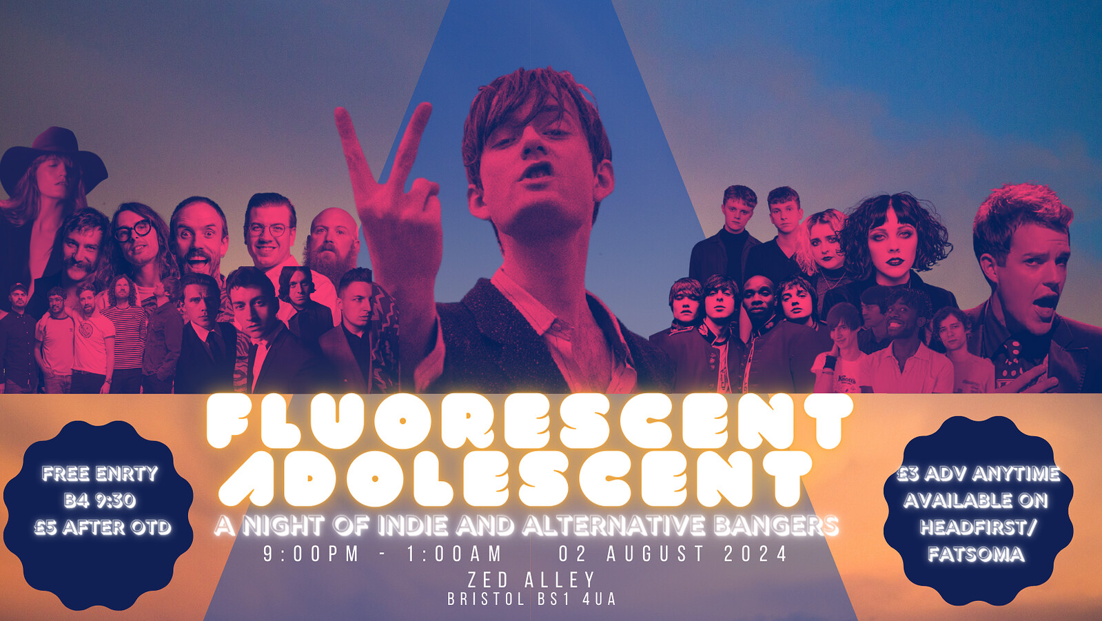 Fluorescent Adolescent - FREE ENTRY b4 9:30 at Zed Alley