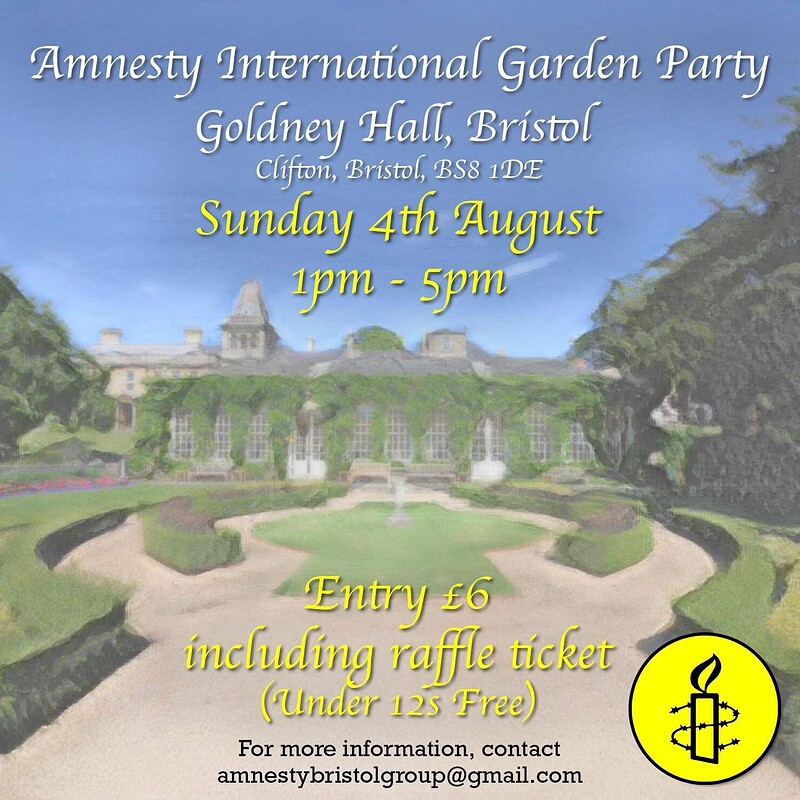 Amnesty Bristol’s Garden Party at Goldney Hall, Clifton