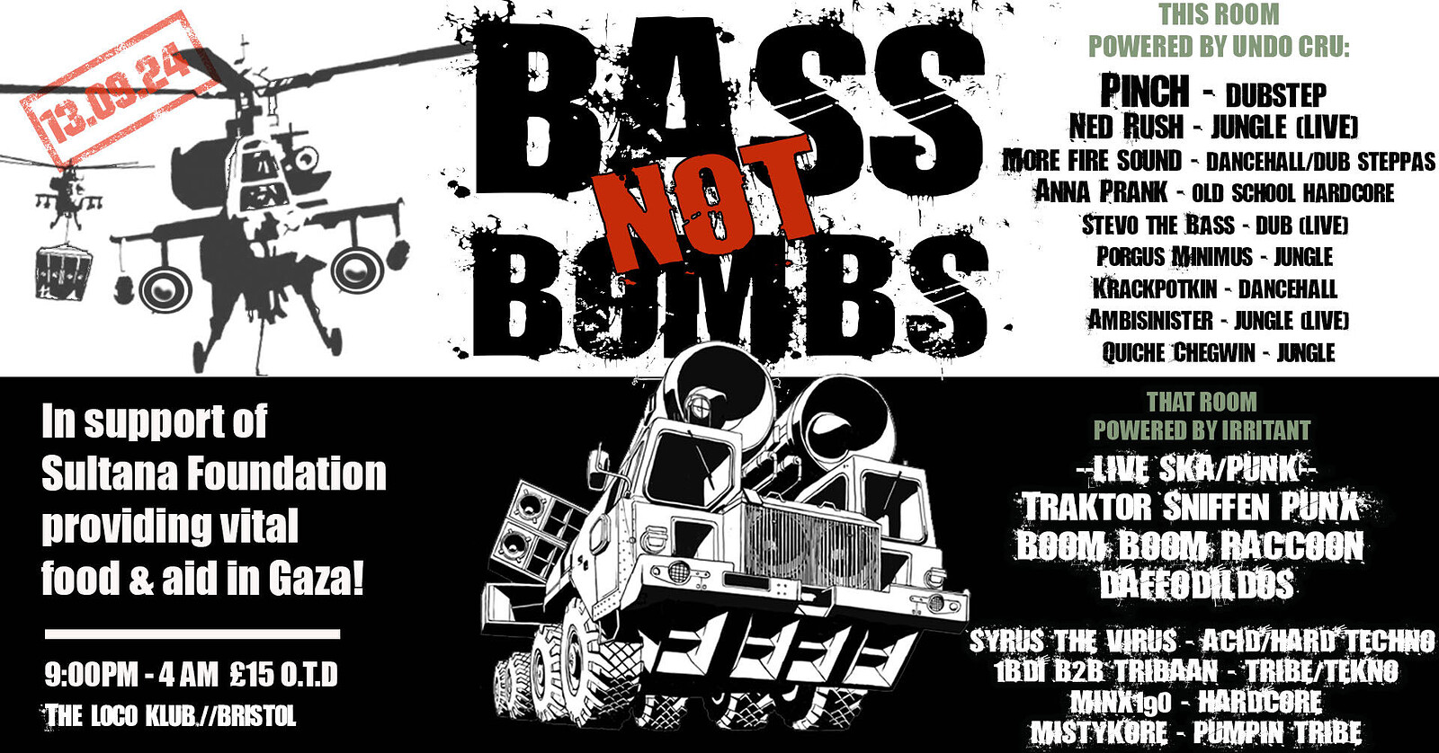 Bass Not Bombs at The Loco Klub