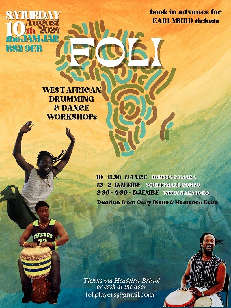 Foli - West African Dance & Djembe Workshops at The Jam Jar