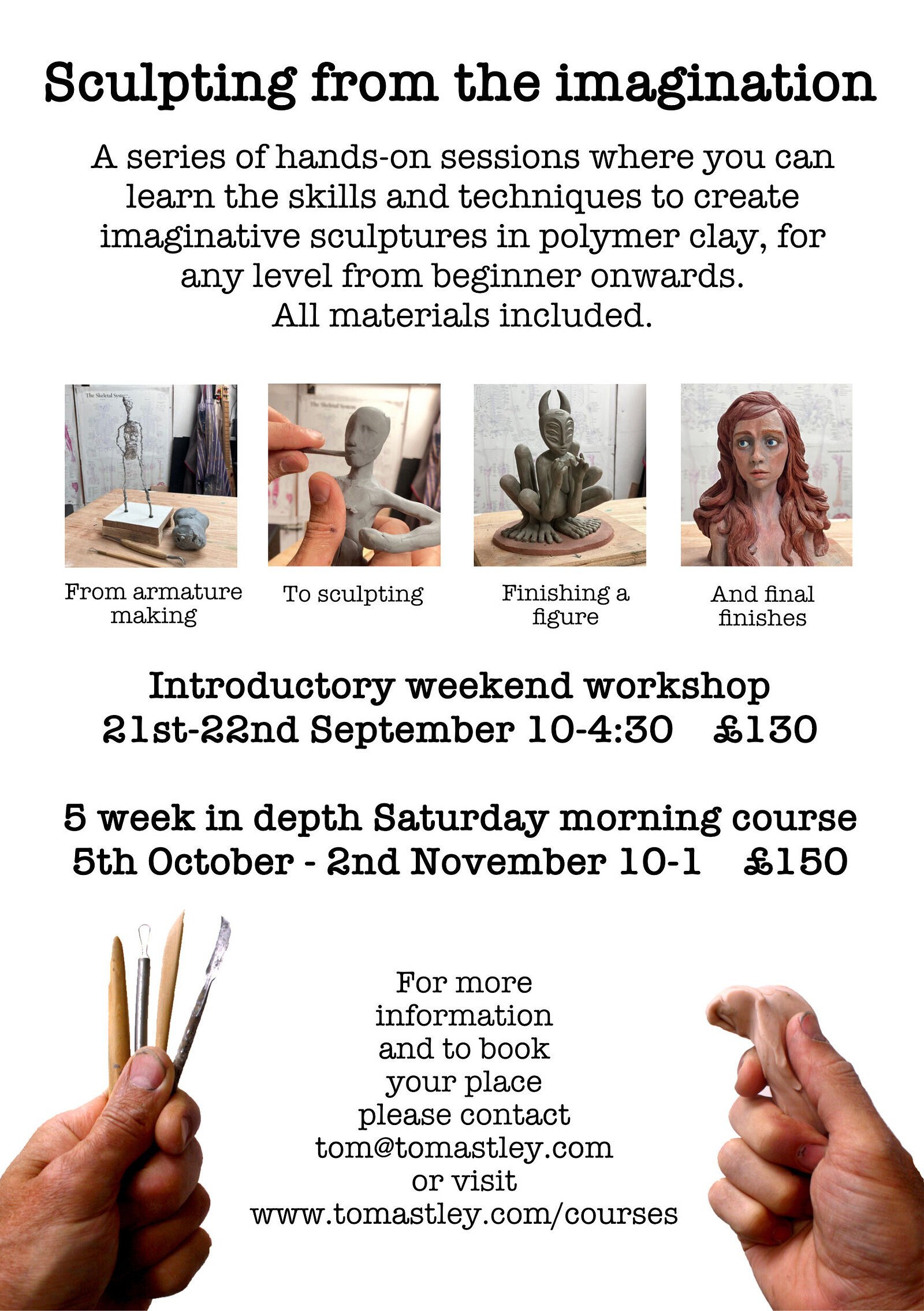 Sculpting From The Imagination at In Bristol Studio, Great Western Lane, Bristol, BS5 9BB