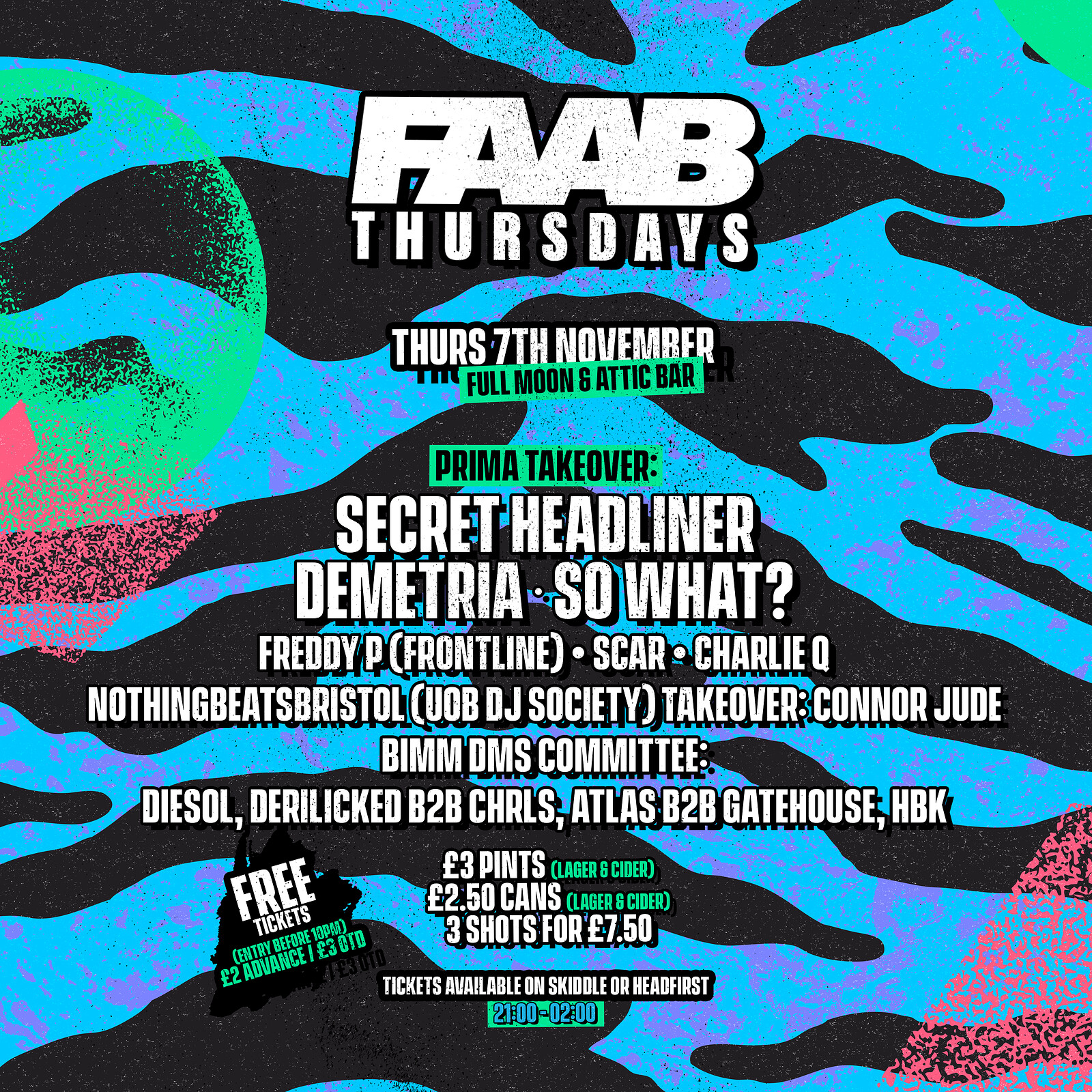 FAAB Presents: ATTIC Thursdays at The Full Moon & Attic Bar