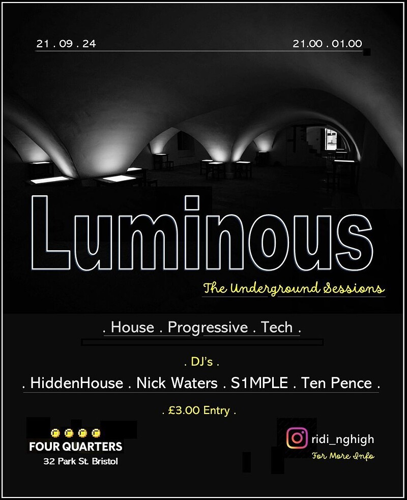 Luminous -  The basement sessions at Four Quarters