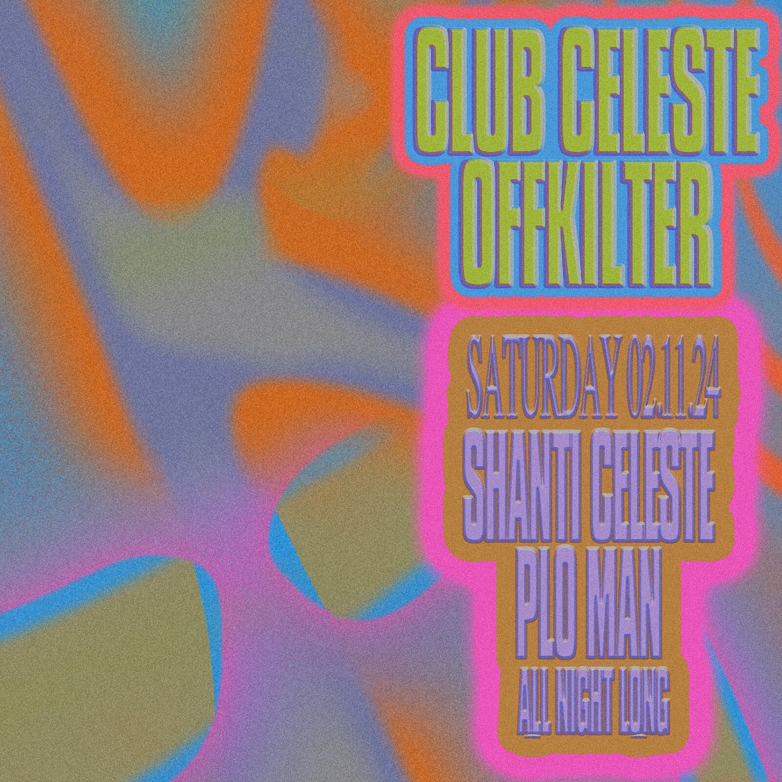 Club Celeste + Off-Kilter club weekender SATURDAY at Strange Brew