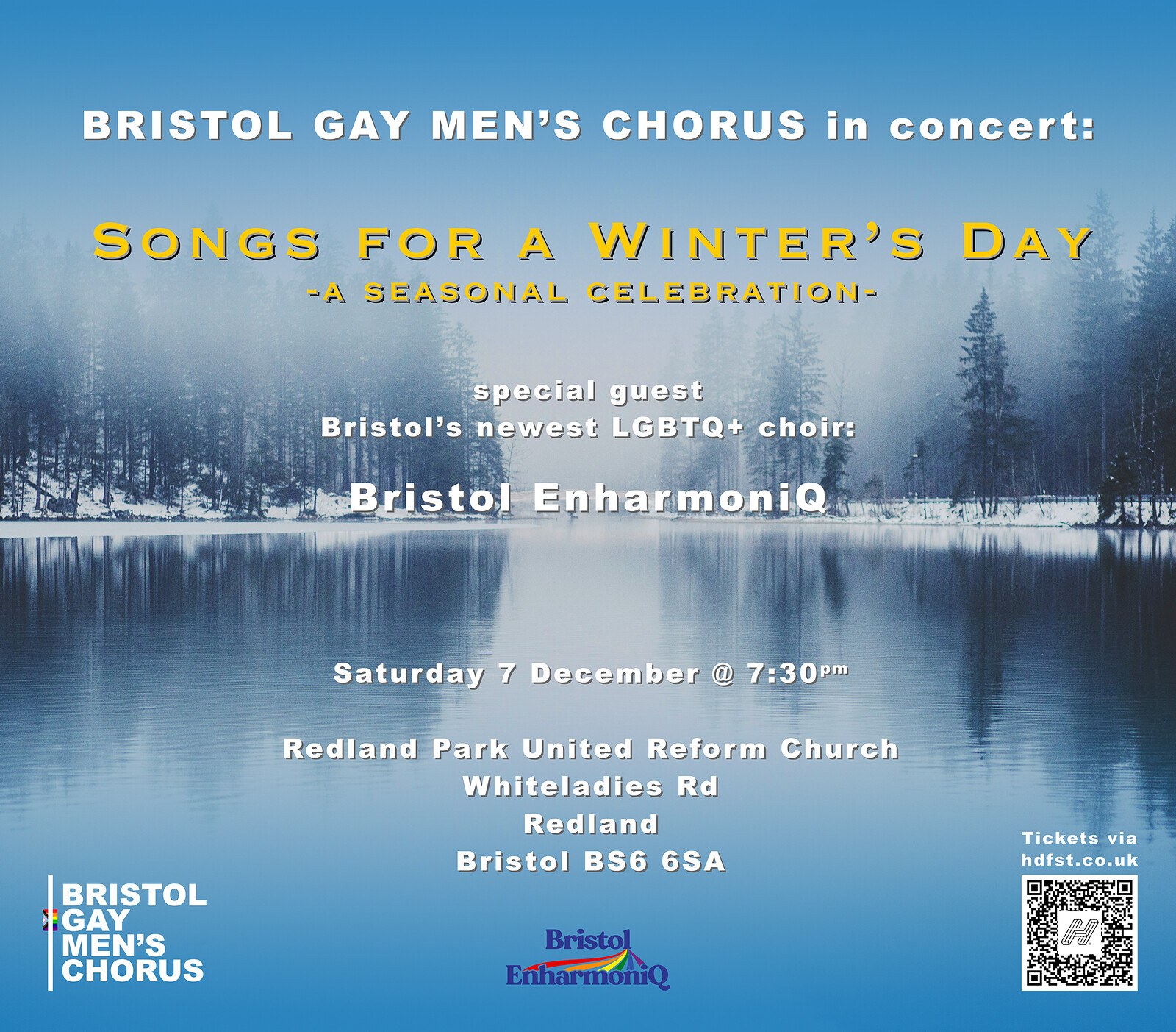 Bristol Gay Men's Chorus ft. Bristol EnharmoniQ at Redland Park United Reform Church Whiteladies Rd Bristol BS6 6SA