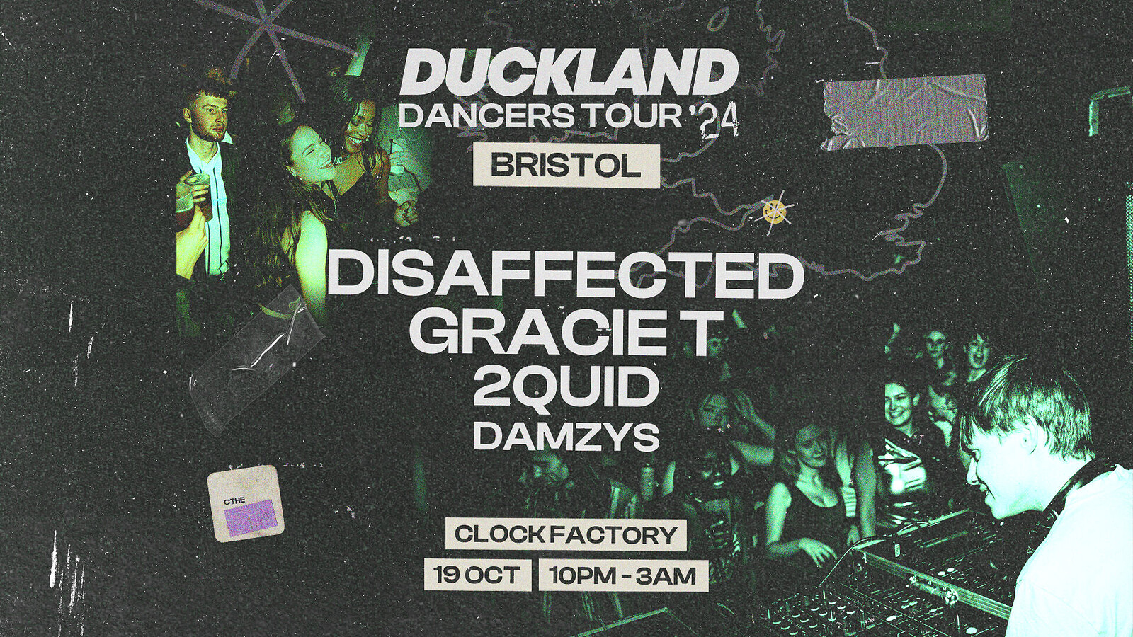 Duckland: Dancers Tour w/ Disaffected & Gracie T at Clock Factory