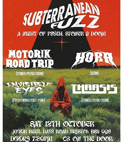 Motorik Road Trip / Hora / Invisible Eyes / Tharsis at Moor Beer Co