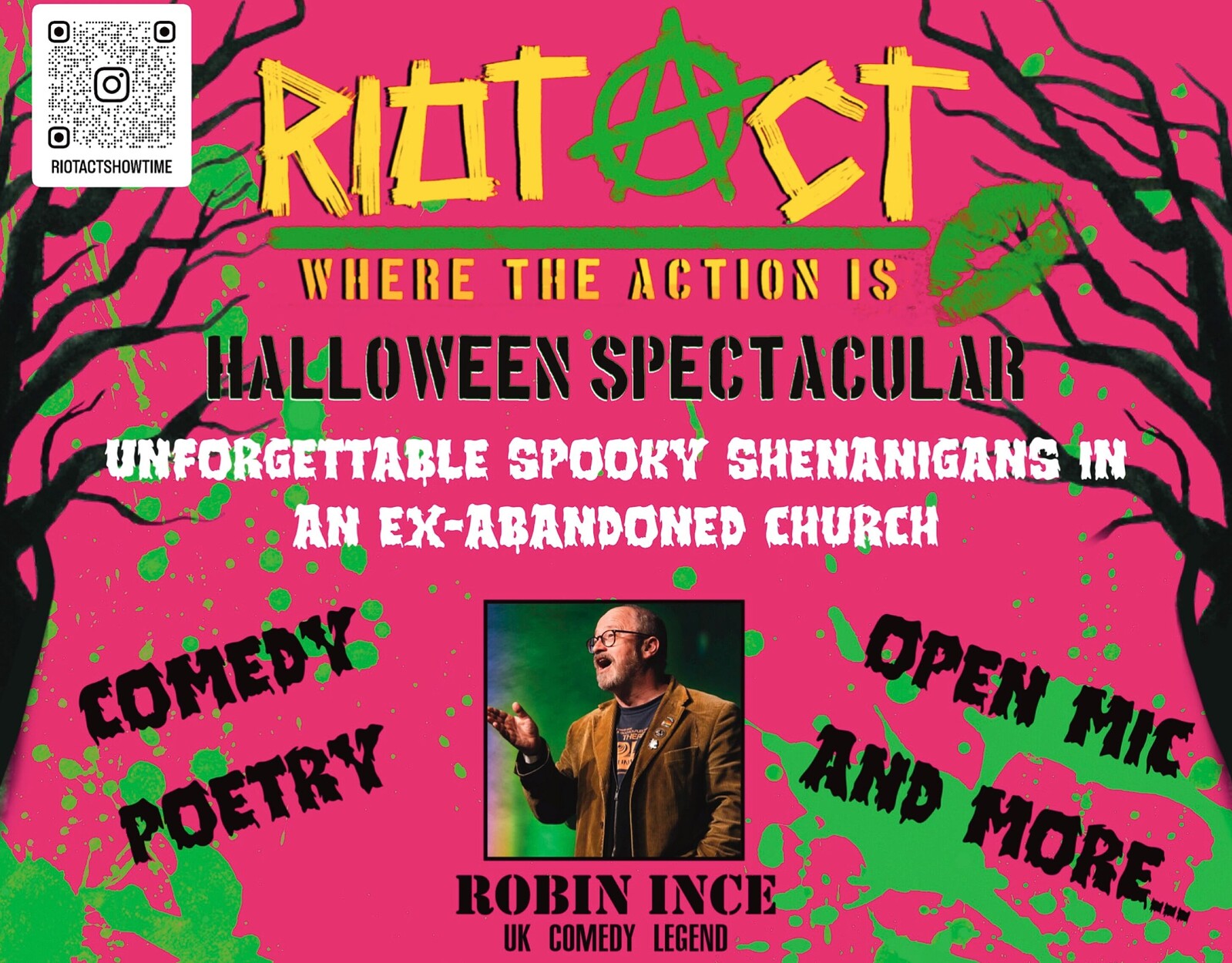 RIOT ACT: The Halloween Spectacular w/ Robin Ince at The Mount Without