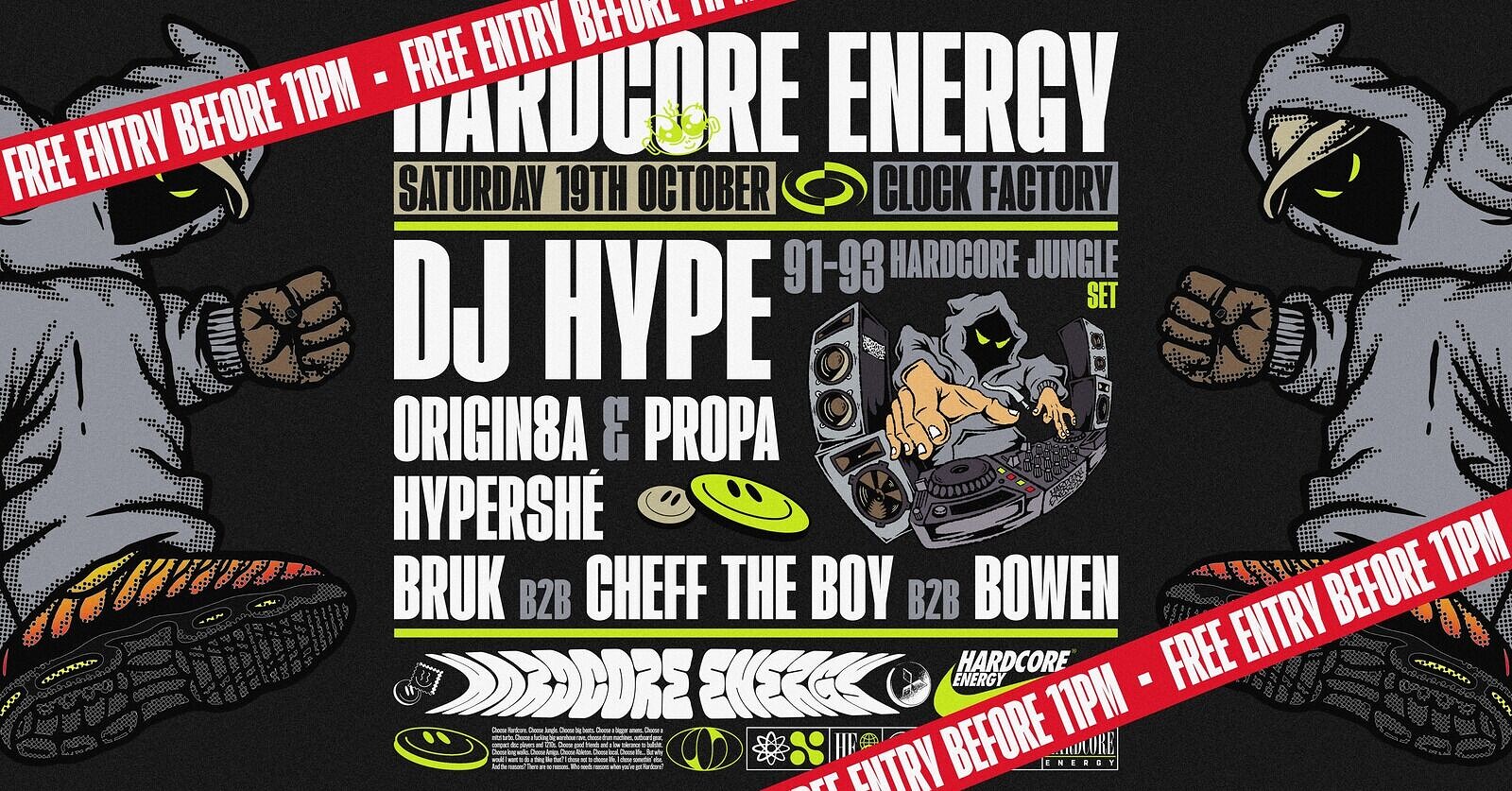 Hardcore Energy  DJ Hype + More at Clock Factory