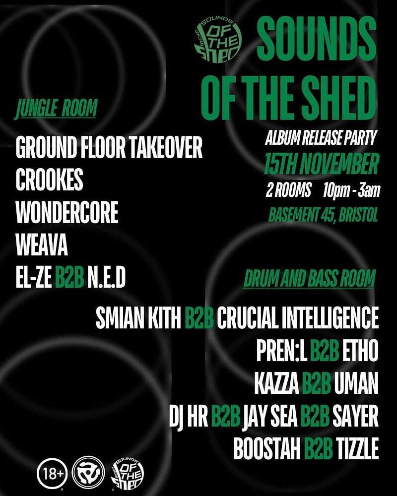 Sounds of the Shed album release party at Basement 45