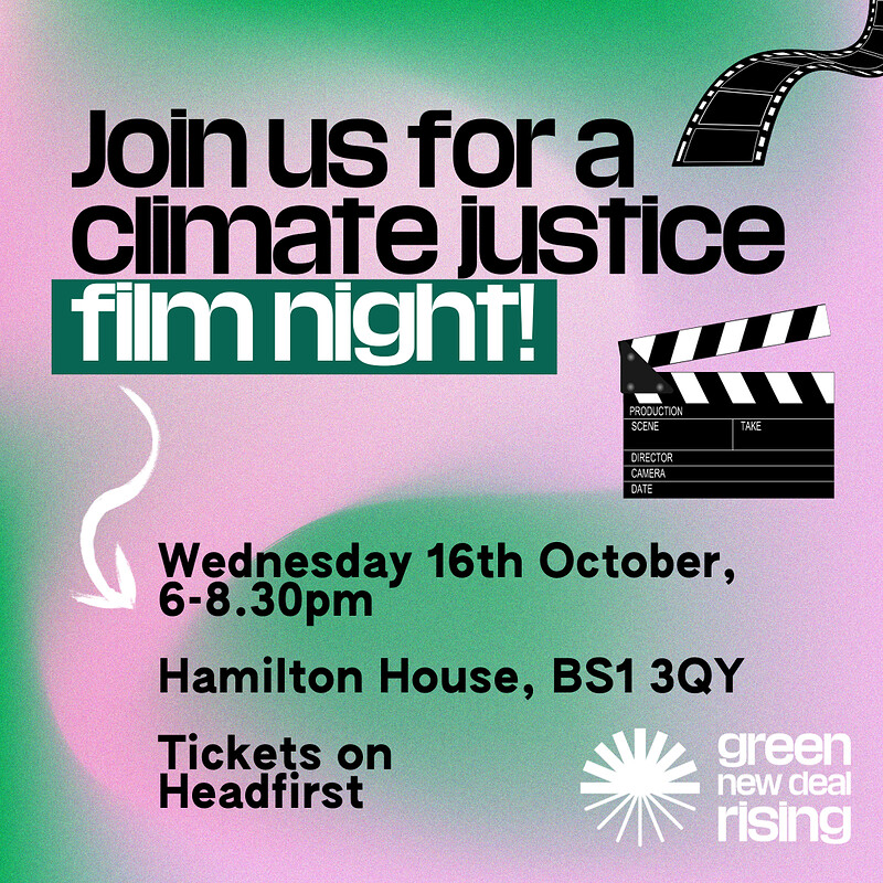 Climate Justice Film Screening at Hamilton House, 80 Stokes Croft, St Paul's, Bristol BS1 3QY