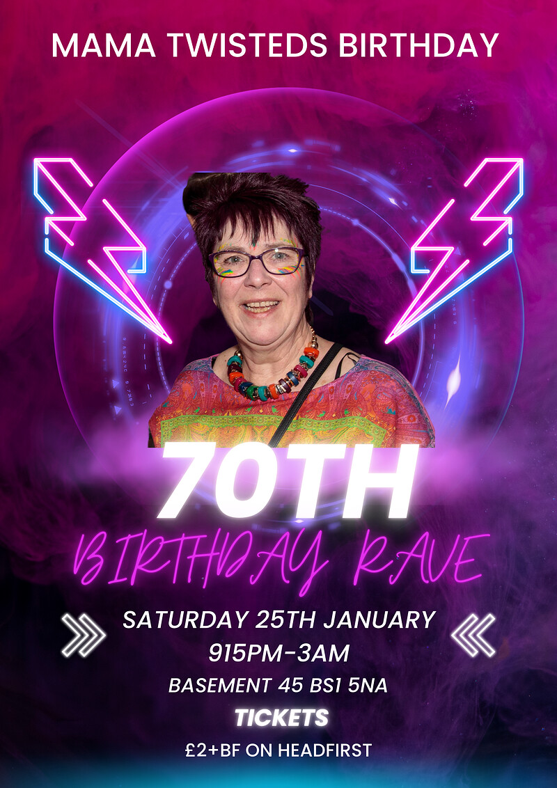 Sues 70th Birthday Rave at Basement 45