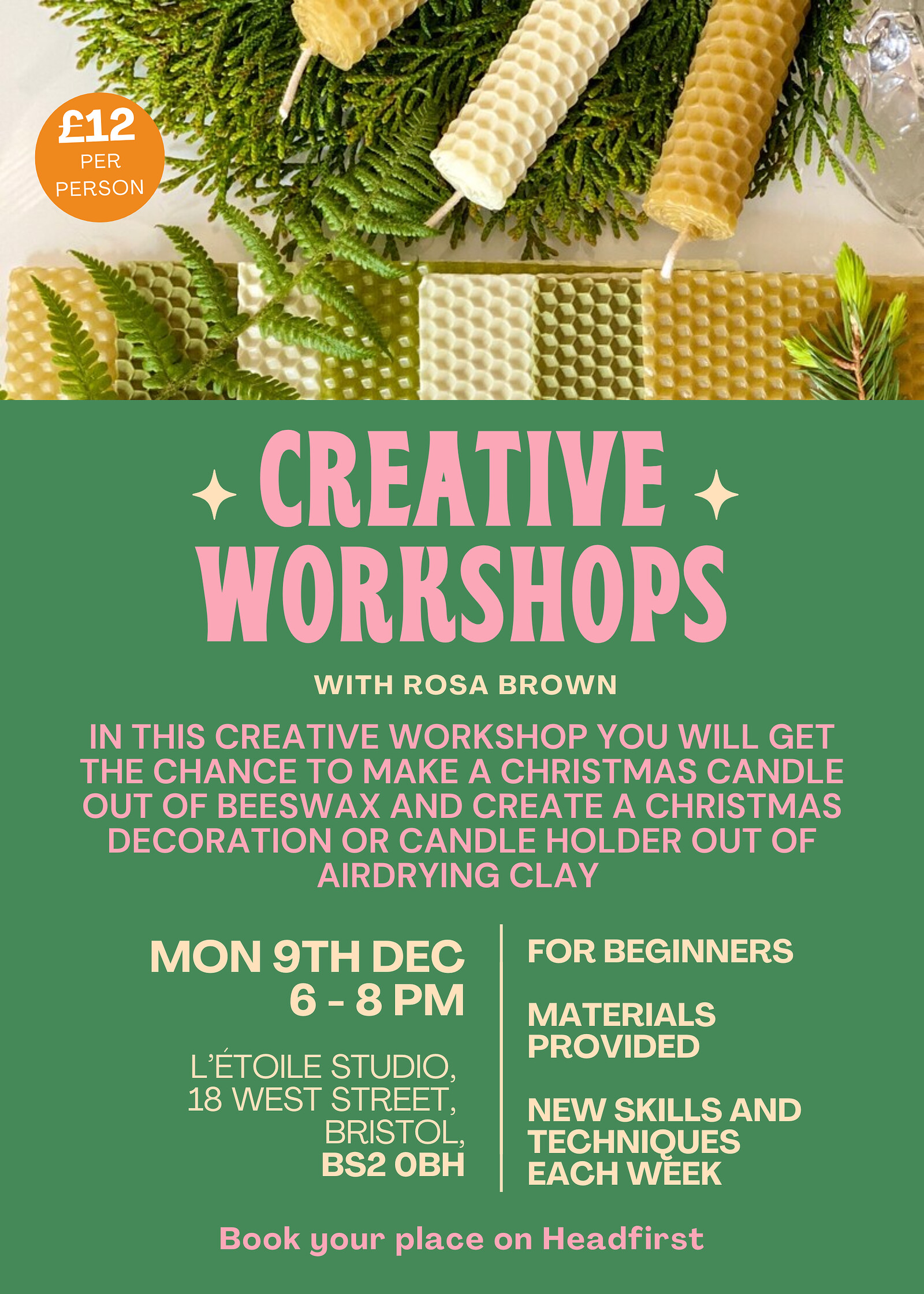 Christmas Candle and Decoration Making at L'Étoile Studio