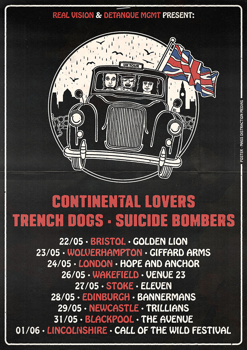 Continental Lovers + Trench Dogs + Suicide Bombers at The Golden Lion