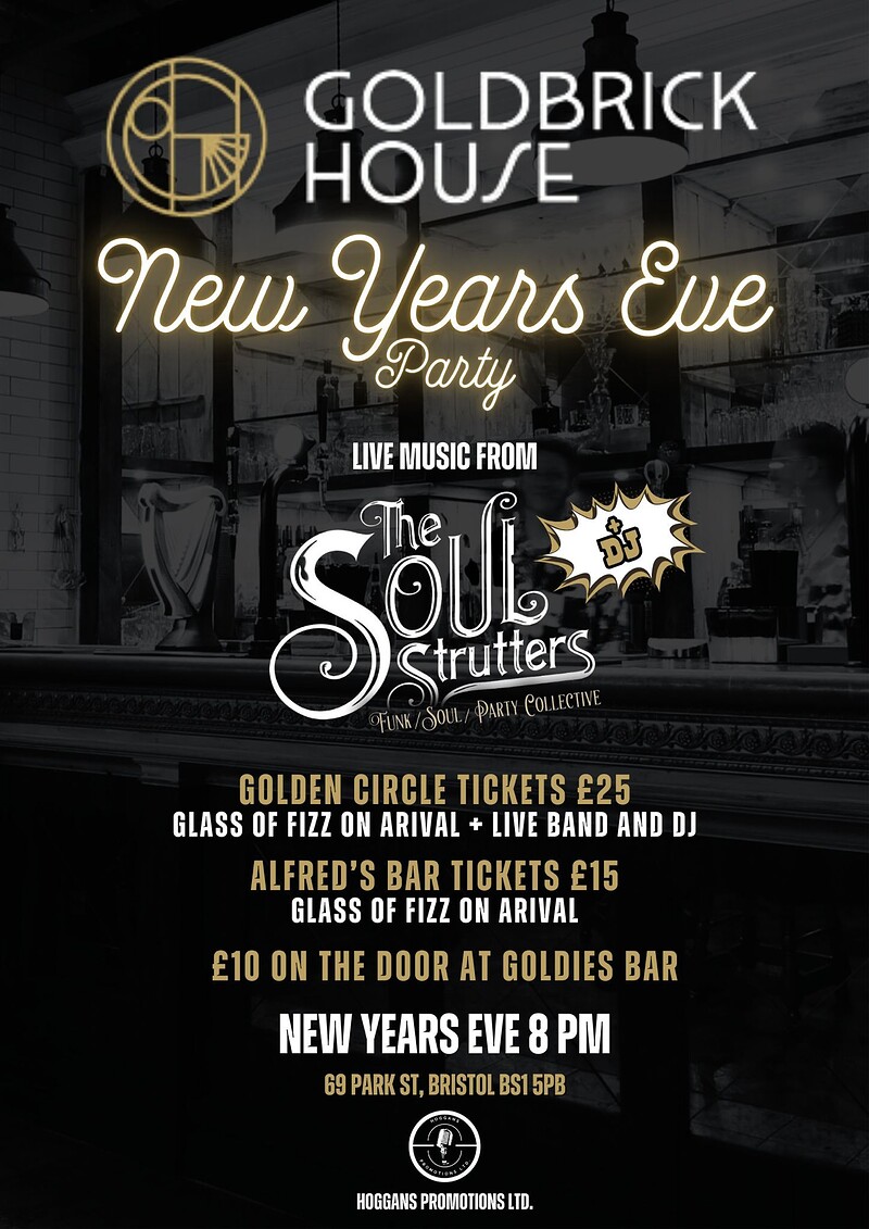 NEW YEAR’S EVE PARTY AT GOLDBRICK at Goldbrick House