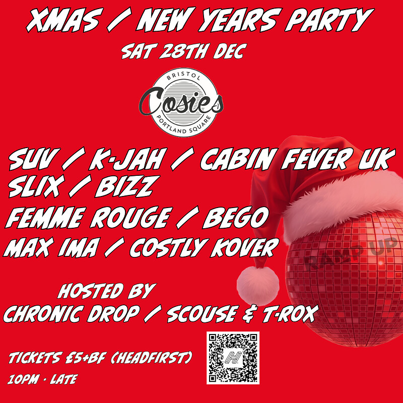 Ramp Up Xmas / New Years Party @ Cosies - 28/12/24 at Cosies