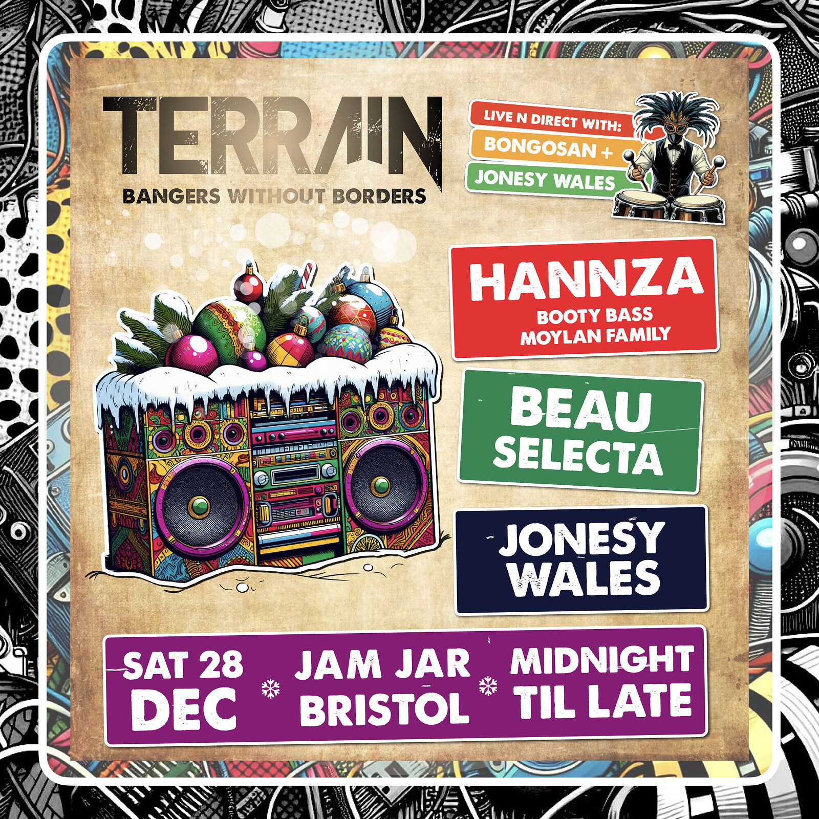 Terrain w/ Hannza - Bangers Without Borders at The Jam Jar