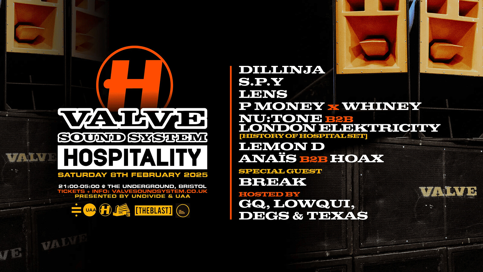 Valve Sound System x Hospitality x at The Underground