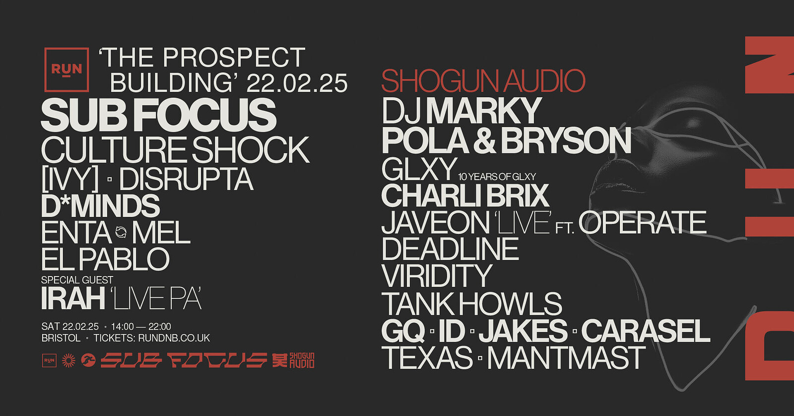 RUN 2025 | Sub Focus + more at The Prospect Building