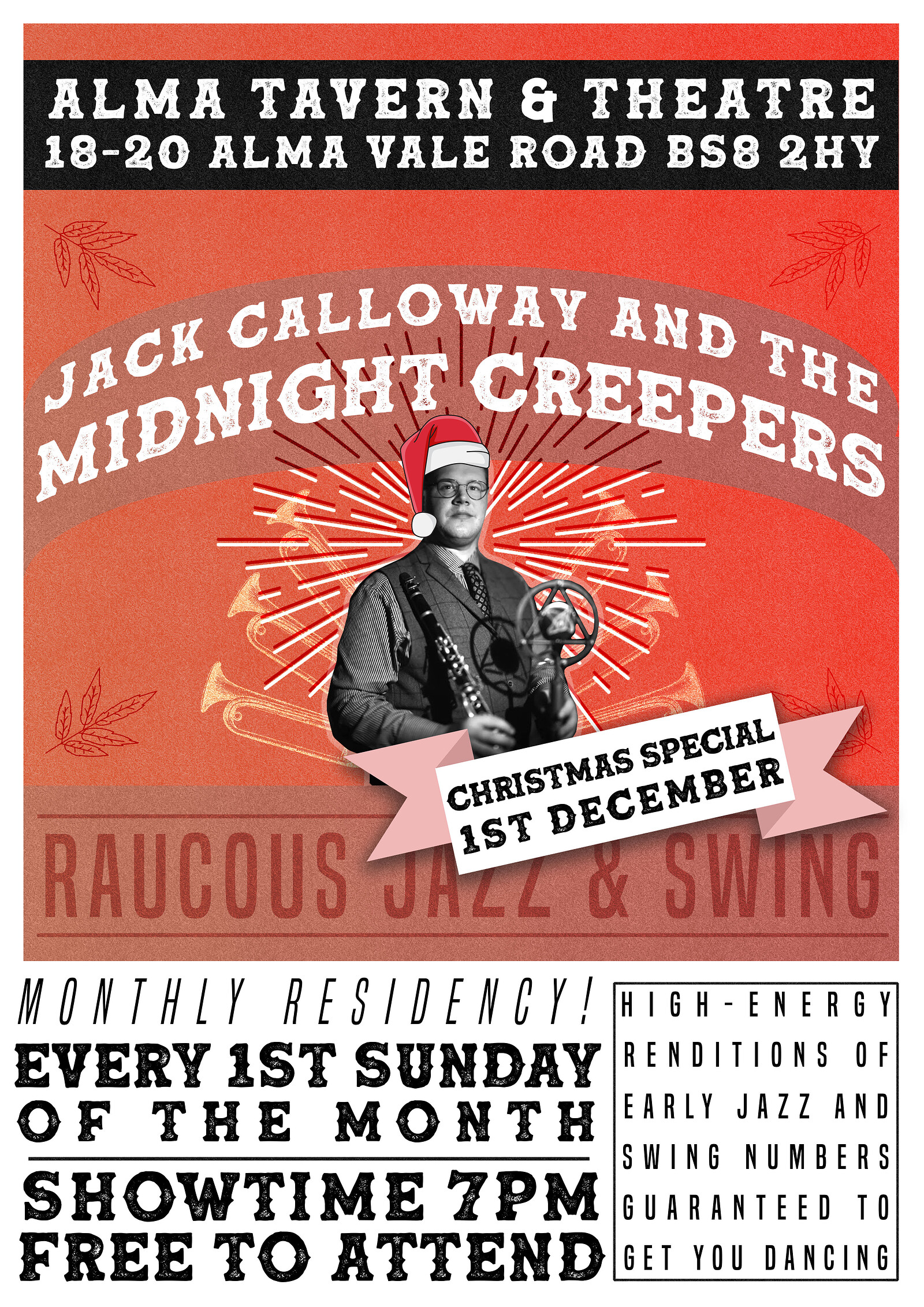 Jack Calloway & The Midnight Creepers Xmas Special at Alma Tavern & Theatre