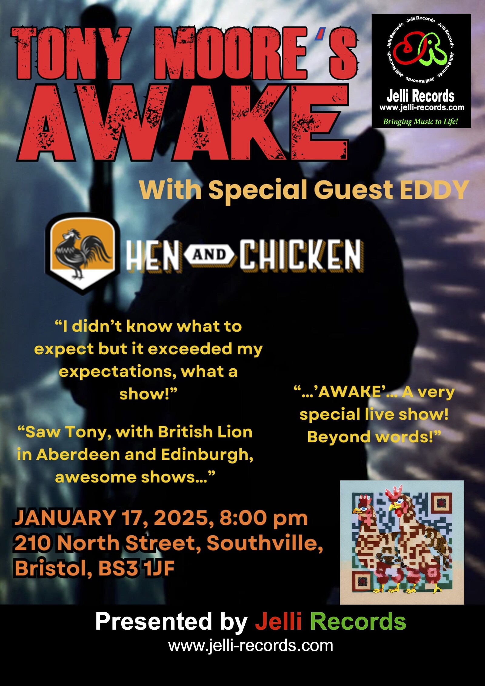 Tony Moore - AWAKE at Hen and Chicken, 210 North Street, Southville, Bristol BS3 1JF