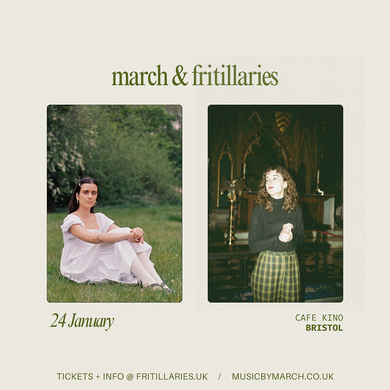 Fritillaries + march at Cafe Kino