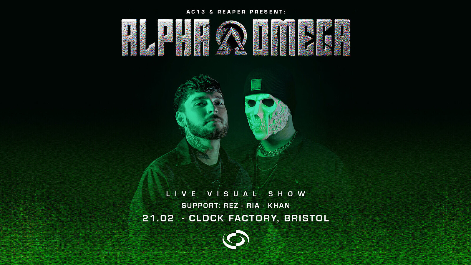 AC13 & REAPER Present: Alpha Omega at Clock Factory