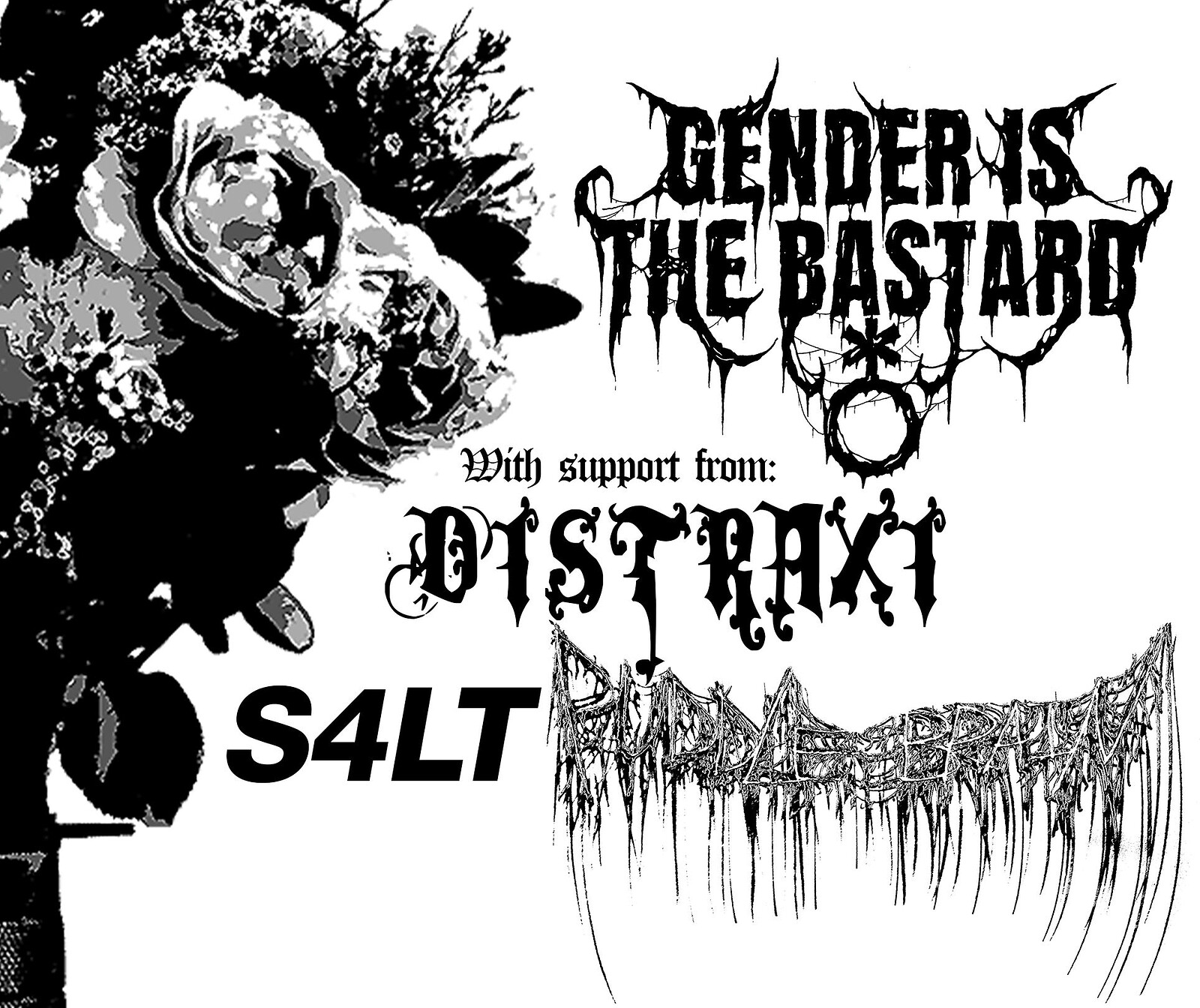 GENDERISTHEBASTARD / DISTRAXI / PUDDLE BRAIN /S4LT at Cafe Kino