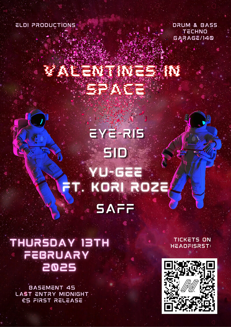 Valentines In Space at Basement 45