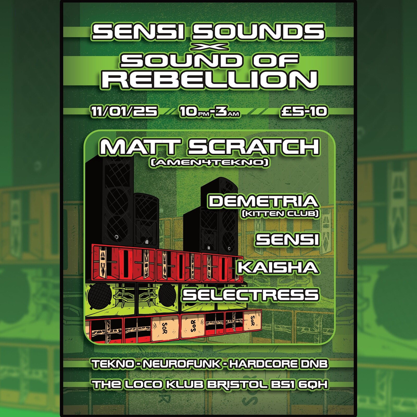 Sensi Sounds x Sound of Rebellion at The Loco Klub