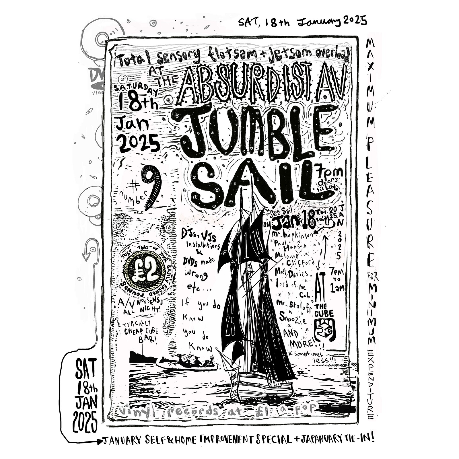 Absurdist A/V JUMBLE SAIL #9 w/ mr_hopkinson+more at The Cube