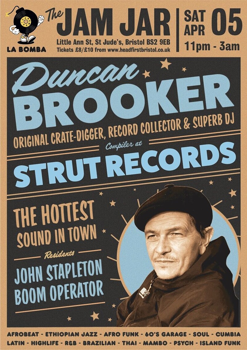 La Bomba presents Duncan Brooker at The Jam Jar