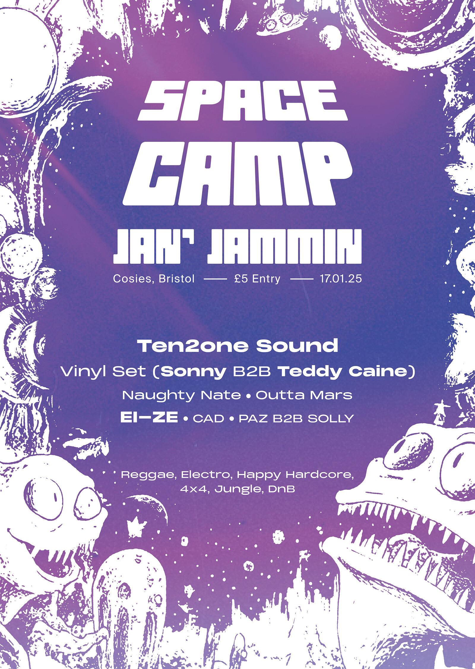 Space Camp: JAN’ JAMMIN at Cosies