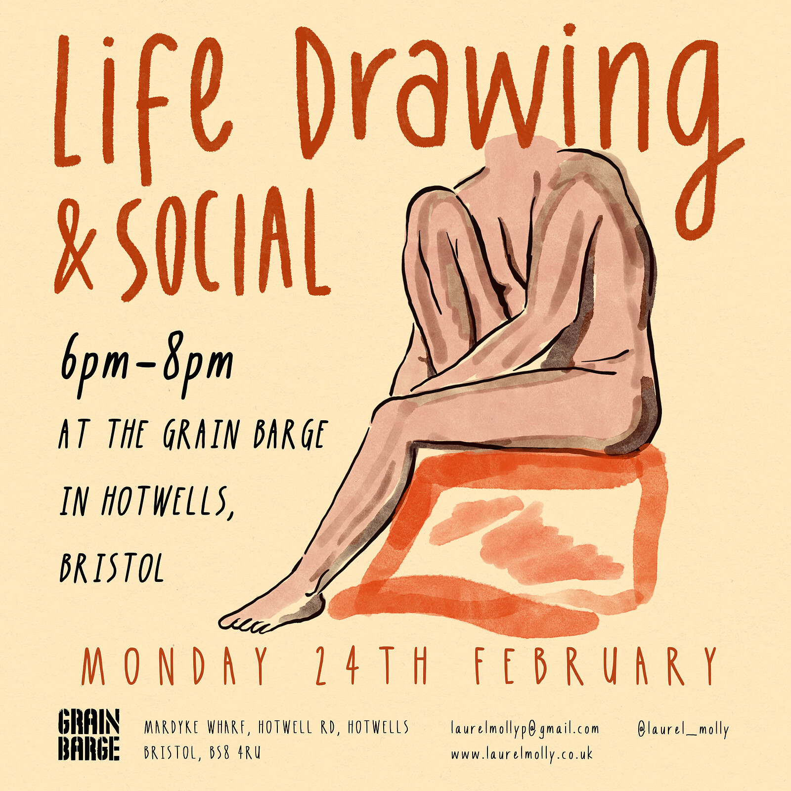 Life Drawing and Social at The Grain Barge