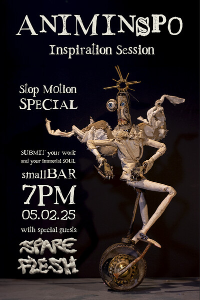 ANIMINSPO x SPARE FLESH Stop Motion Session at Small Bar