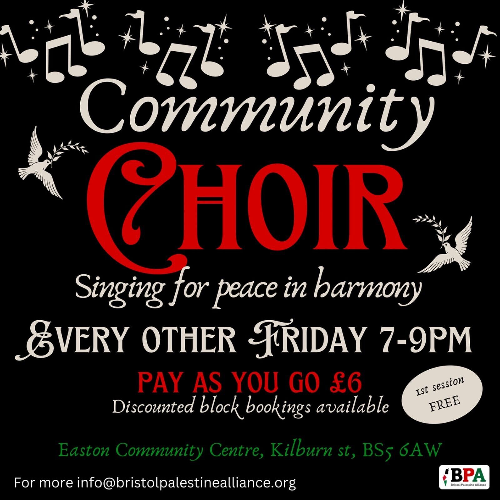 BPA Palestine Choir at Easton Community Centre