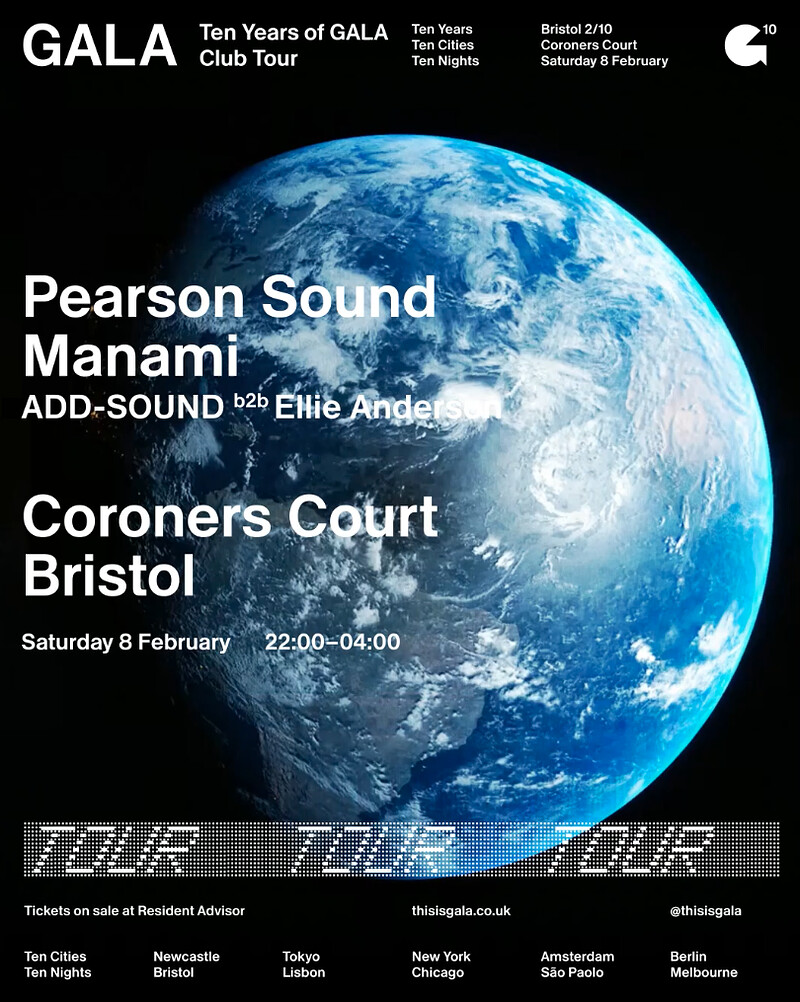 Ten Years of GALA: Pearson Sound, Manami at The Coroner's Court