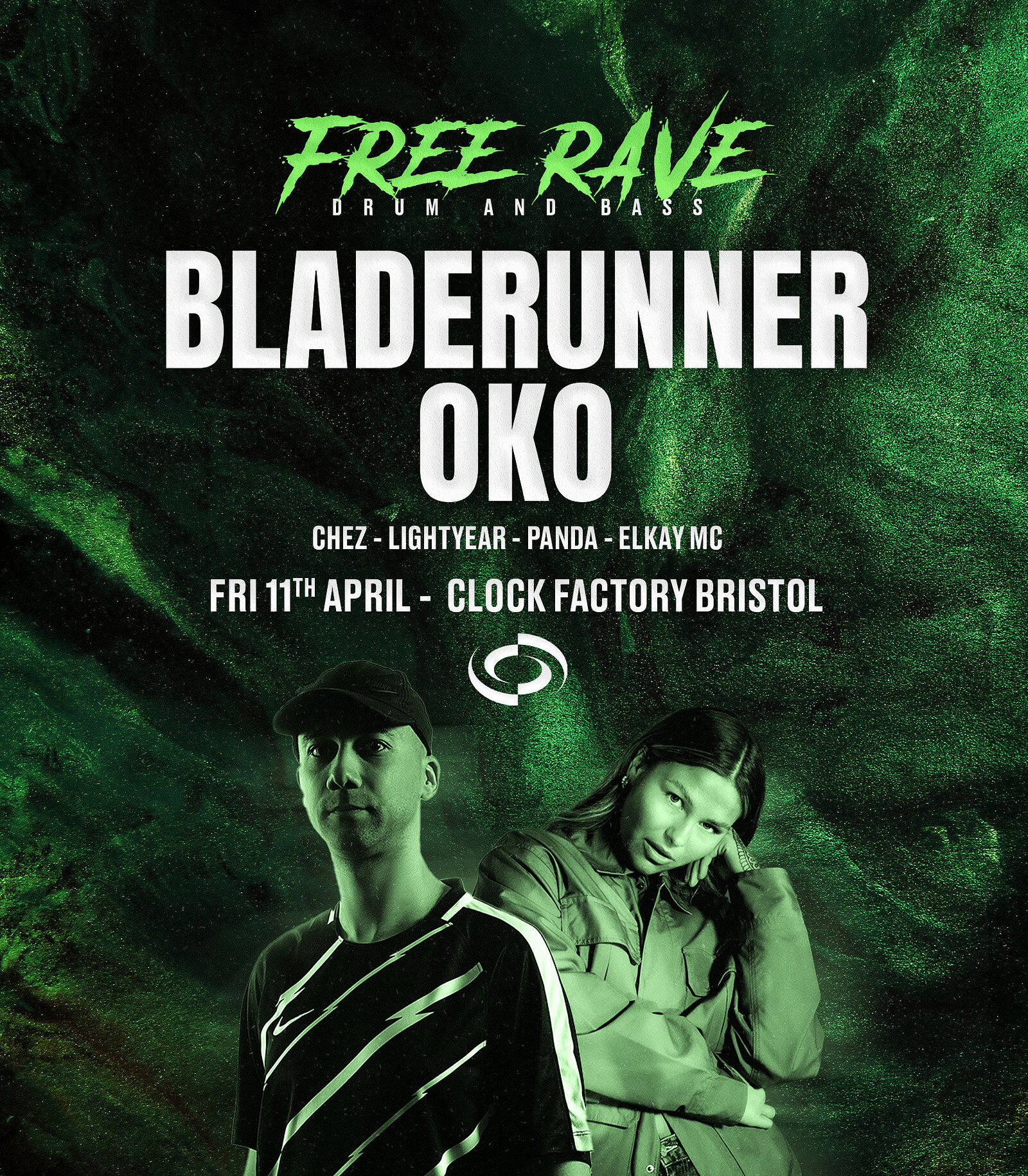 Bristol DNB Rave - Bladerunner & OKO + More at Clock Factory