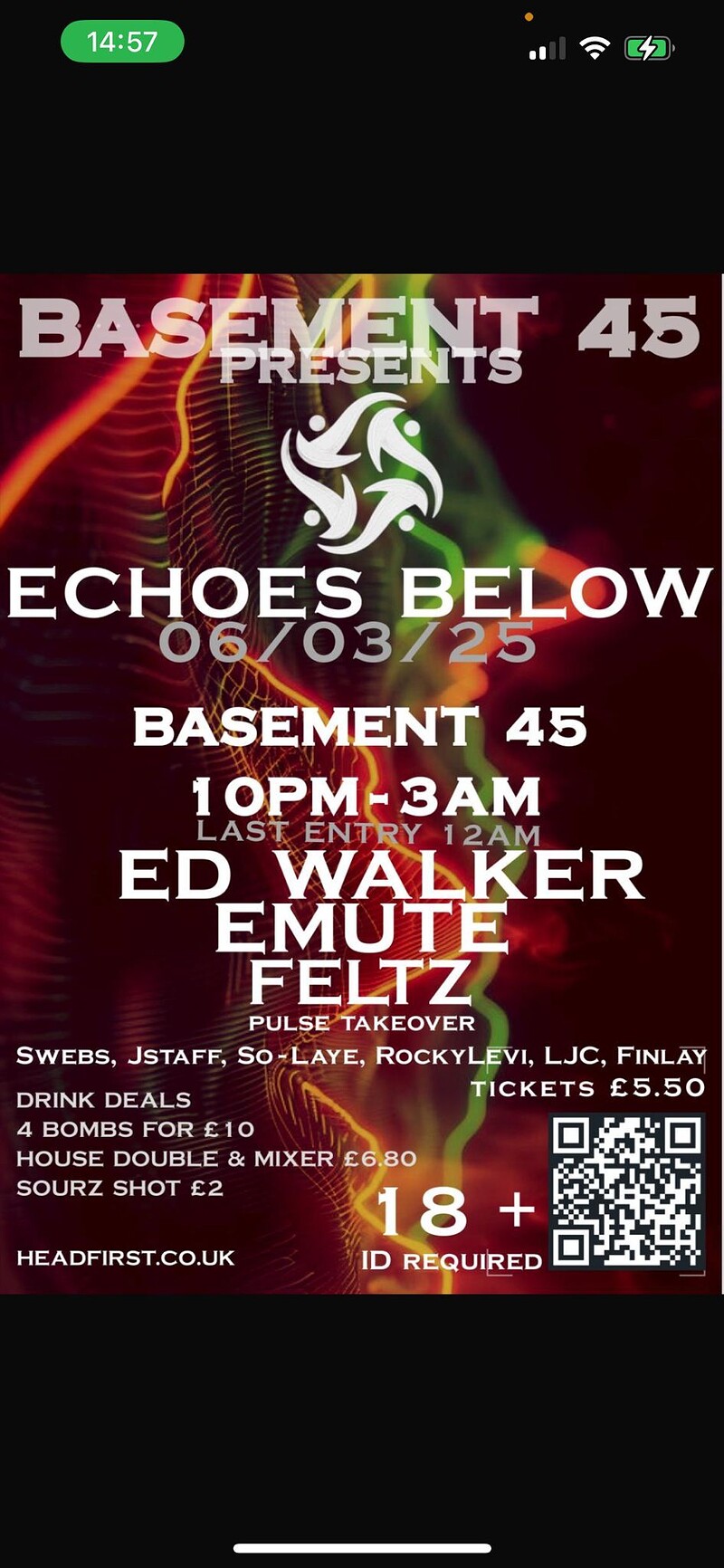 Echoes Below at Basement 45